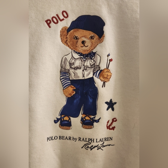 Polo Ralph LaurenBig Girls Polo Bear Fleece Sweatshirt size L (12 - 14) - Picture 3 of 6